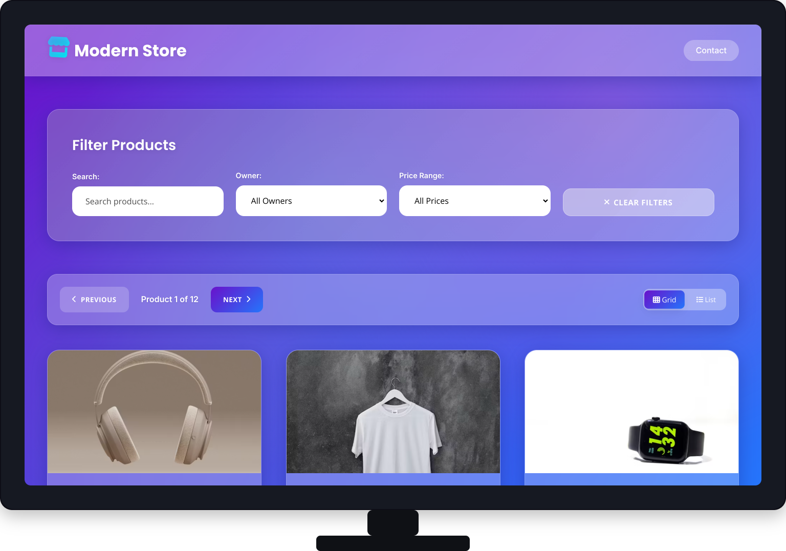 Product Listing UI
